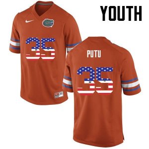 Youth Florida Gators #35 Joseph Putu NCAA Nike Orange USA Flag Fashion Authentic Stitched College Football Jersey SPK2462HE